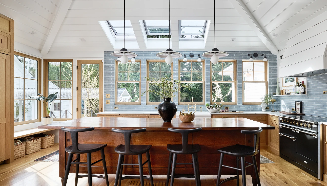 Interior home space filled with natural daylight and fresh air from VELUX Skylight Systems