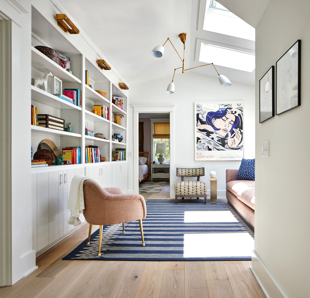 VELUX Skylight Systems featured installation project — detail view of skylight with pre-installed shade and remote