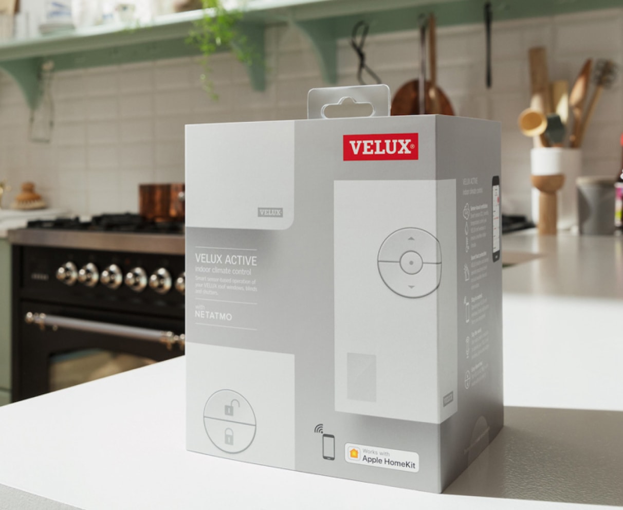 Photograph of VELUX Active packaging