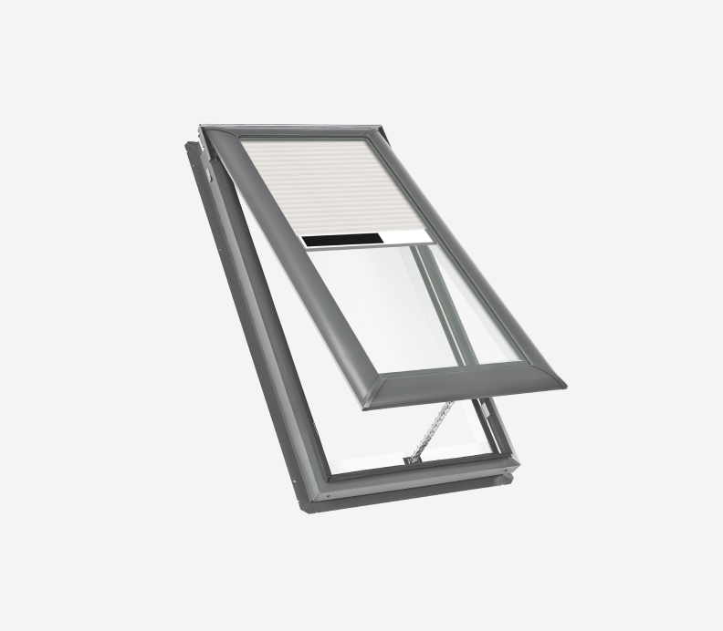 VELUX Manual Fresh Air Skylight System — manually operated venting skylight with pre-installed shade