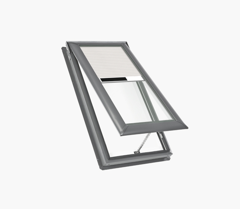 VELUX Manual Fresh Air Skylight System — opens with smooth-turning handle or telescopic rod